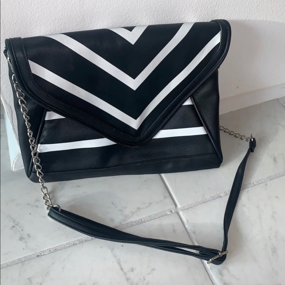 Black and white crossbody